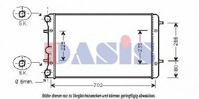 AKS DASIS 040004n -  Радиатор, охлаждение двигателя